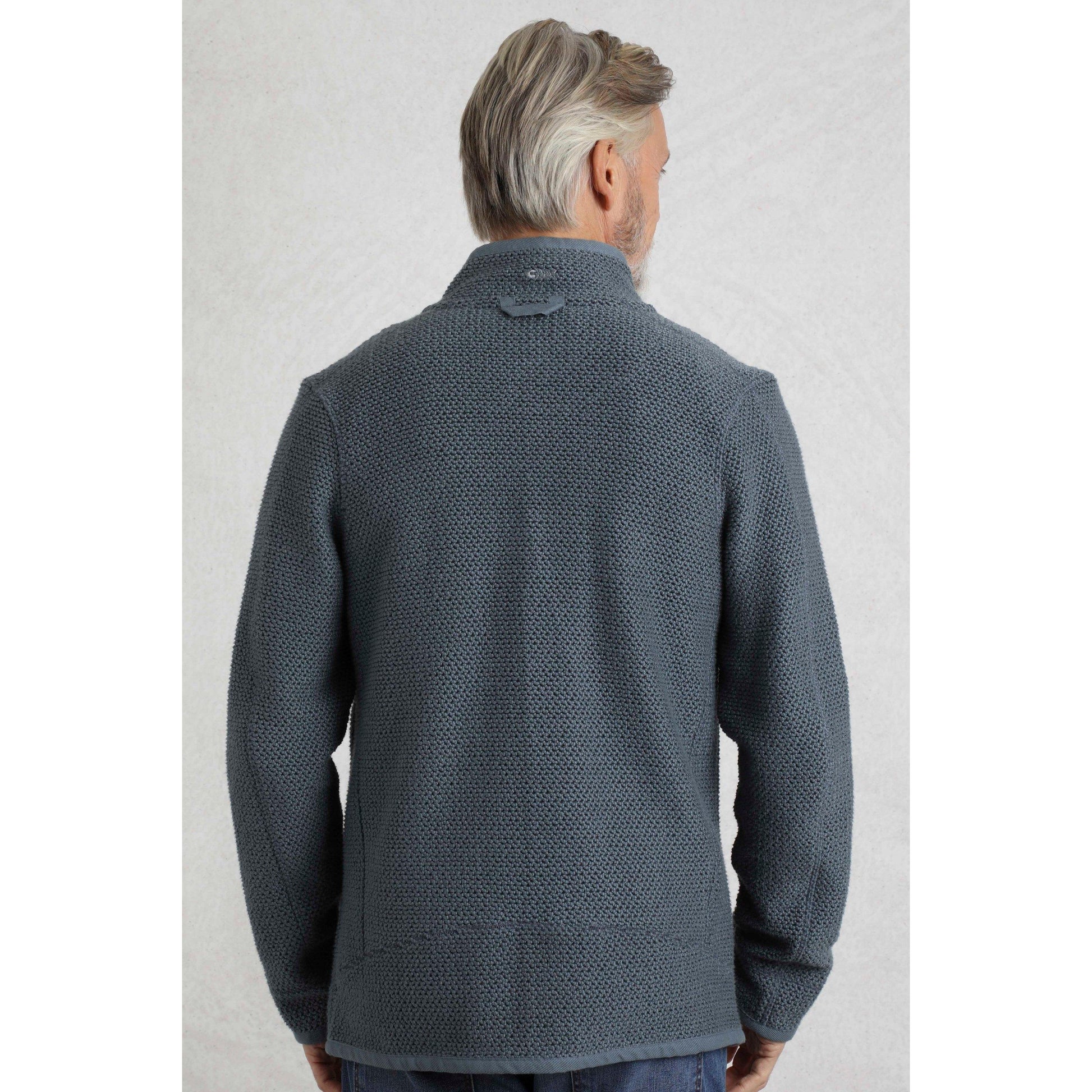 Dusty Blue - Lifestyle - Weird Fish Mens Transom Zip Macaroni Eco Friendly Jacket