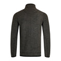 Washed Black - Back - Weird Fish Mens Rossten Grid Eco Friendly Full Zip Fleece Jacket