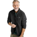 Washed Black - Side - Weird Fish Mens Rossten Grid Eco Friendly Full Zip Fleece Jacket