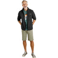 Washed Black - Pack Shot - Weird Fish Mens Rossten Grid Eco Friendly Full Zip Fleece Jacket