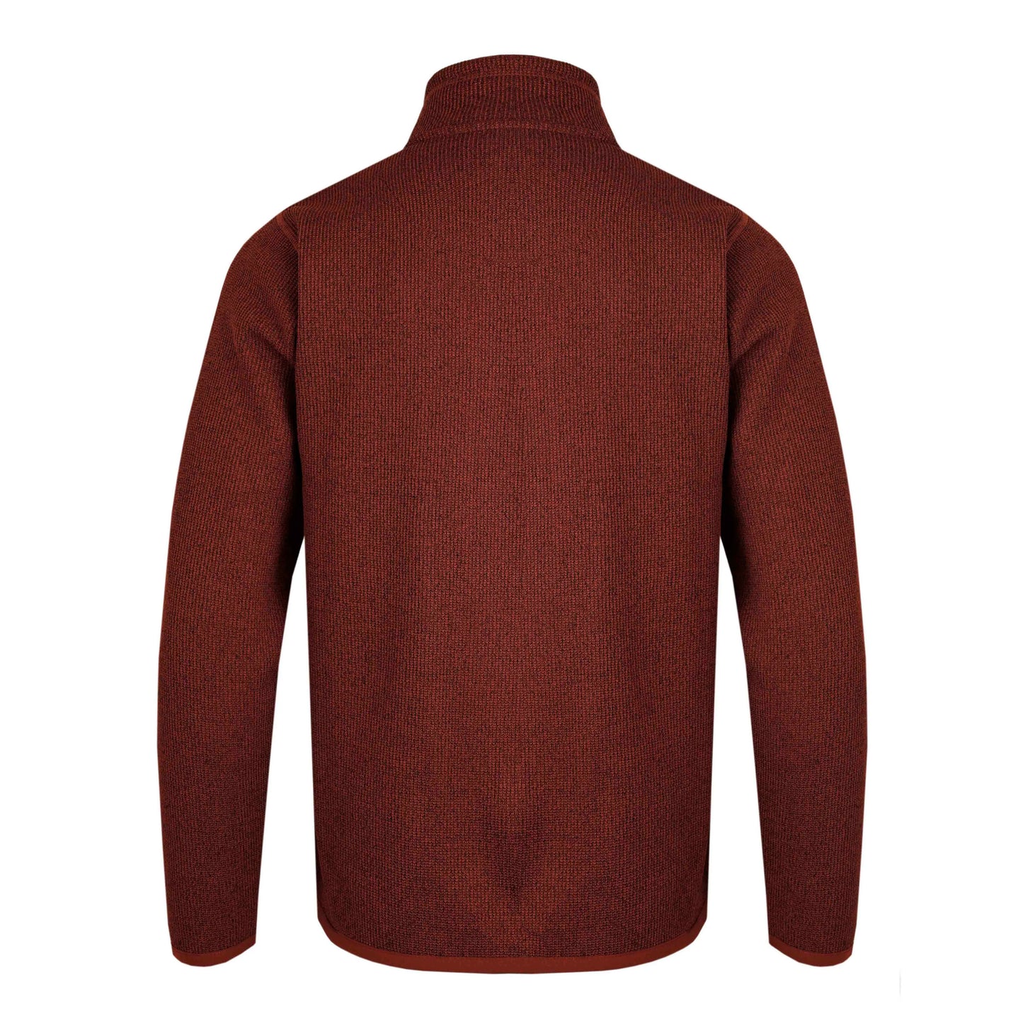 Chocolate - Back - Weird Fish Mens Turlock Bonded Quarter Zip Fleece Top