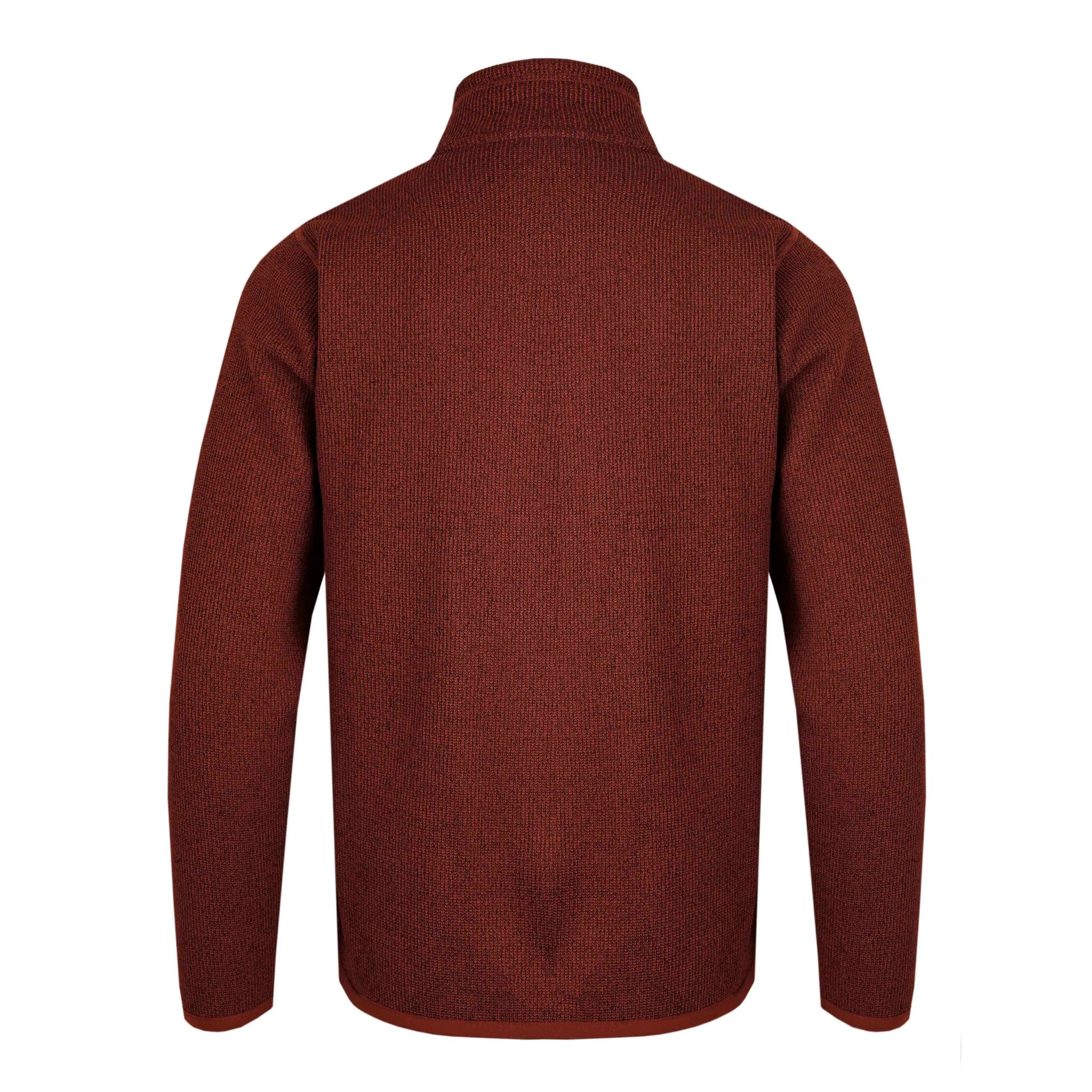 Chocolate - Back - Weird Fish Mens Turlock Bonded Quarter Zip Fleece Top