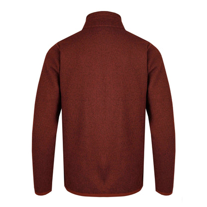 Chocolate - Back - Weird Fish Mens Turlock Bonded Quarter Zip Fleece Top