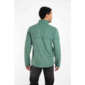 Leaf Green - Back - Weird Fish Mens Longmont Grid Eco Friendly Quarter Zip Fleece Top