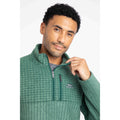 Leaf Green - Lifestyle - Weird Fish Mens Longmont Grid Eco Friendly Quarter Zip Fleece Top