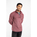 Port - Front - Weird Fish Mens Longmont Grid Eco Friendly Quarter Zip Fleece Top