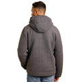 Dark Grey - Lifestyle - Weird Fish Mens Fairfield Button Front Fleece Jacket