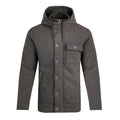 Dark Grey - Front - Weird Fish Mens Fairfield Button Front Fleece Jacket