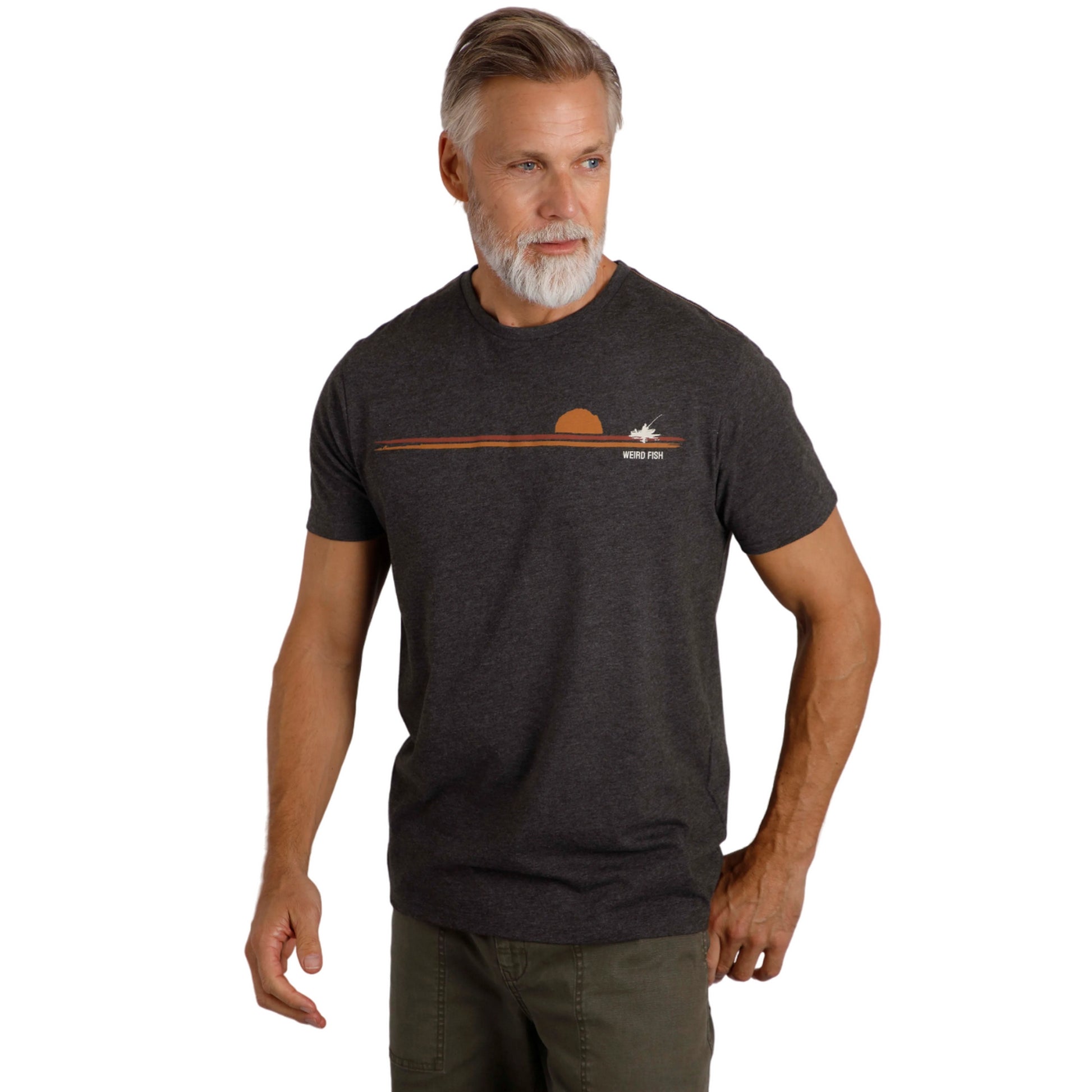 Chocolate - Side - Weird Fish Mens FIshing Eco Friendly T-Shirt