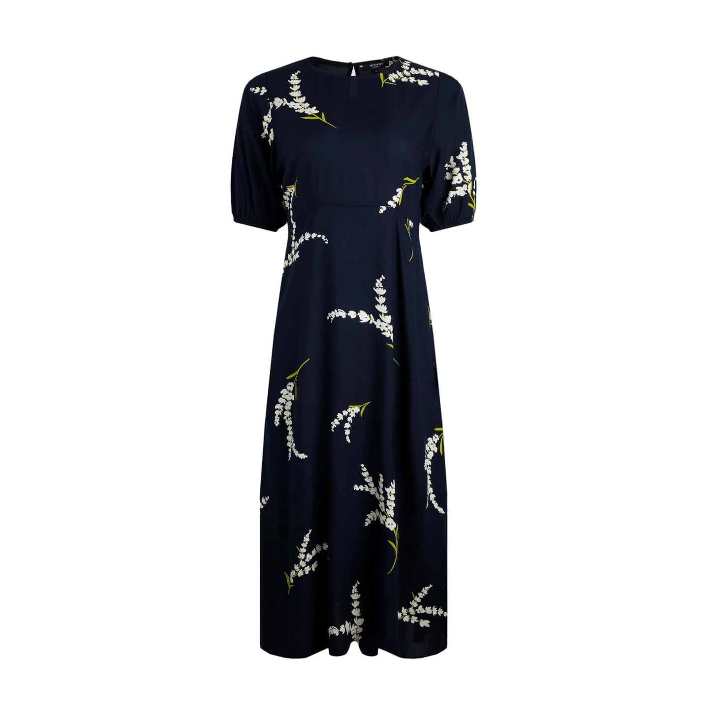 Rich Navy - Front - Weird Fish Womens-Ladies Everly Printed Eco Viscose Dress