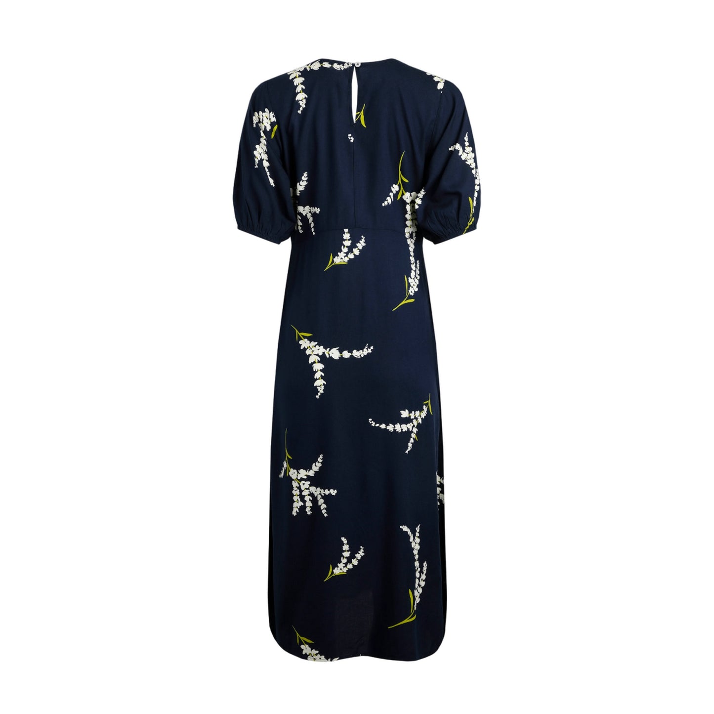 Rich Navy - Back - Weird Fish Womens-Ladies Everly Printed Eco Viscose Dress
