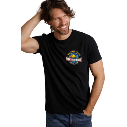 Black - Side - Weird Fish Mens Electric Carp Marble Wash T-Shirt
