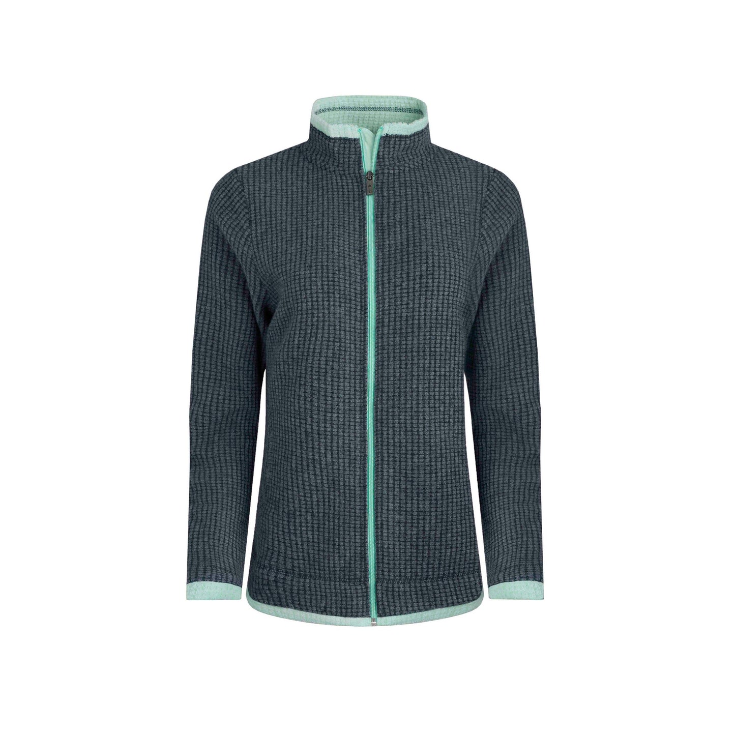 Rich Navy - Front - Weird Fish Womens-Ladies Ariana Grid Eco Friendly Full Zip Fleece Jacket