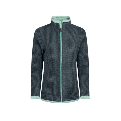 Rich Navy - Front - Weird Fish Womens-Ladies Ariana Grid Eco Friendly Full Zip Fleece Jacket