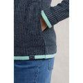 Rich Navy - Close up - Weird Fish Womens-Ladies Ariana Grid Eco Friendly Full Zip Fleece Jacket