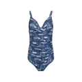 Ensign Blue - Front - Weird Fish Womens-Ladies Penelope Printed One Piece Swimsuit