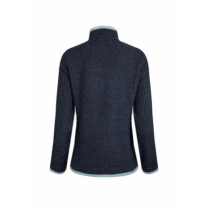 Rich Navy - Back - Weird Fish Womens-Ladies Beye Grid Eco Friendly Quarter Zip Fleece Top