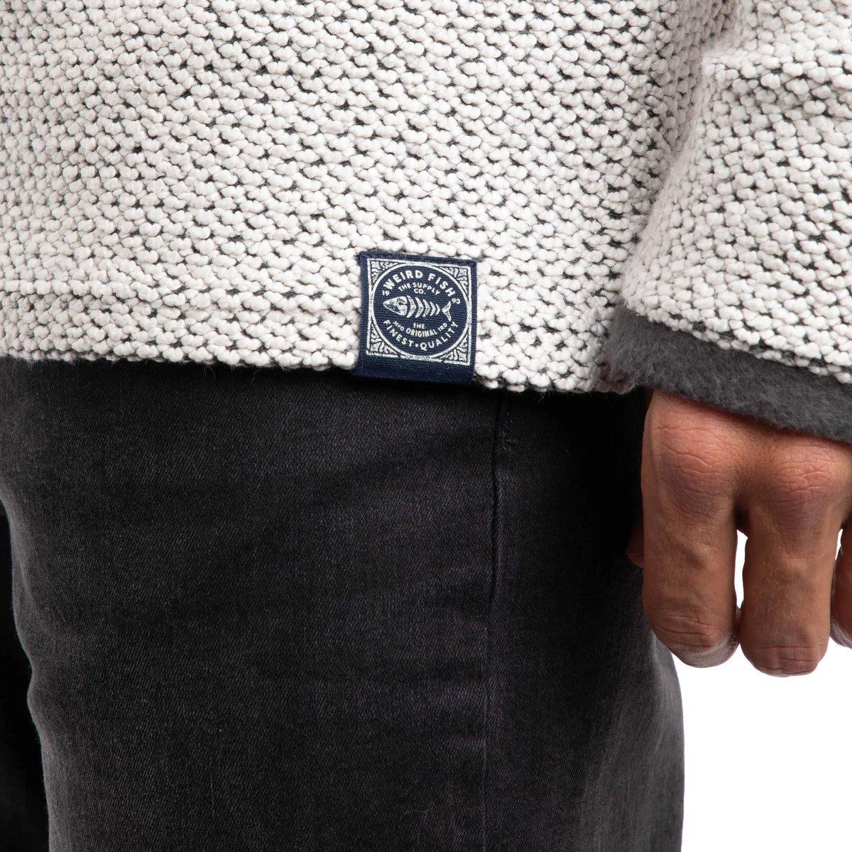 Ecru - Lifestyle - Weird Fish Mens Cruiser Macaroni Quarter Zip Pullover