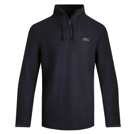 Navy - Front - Weird Fish Mens Cruiser Macaroni Quarter Zip Pullover