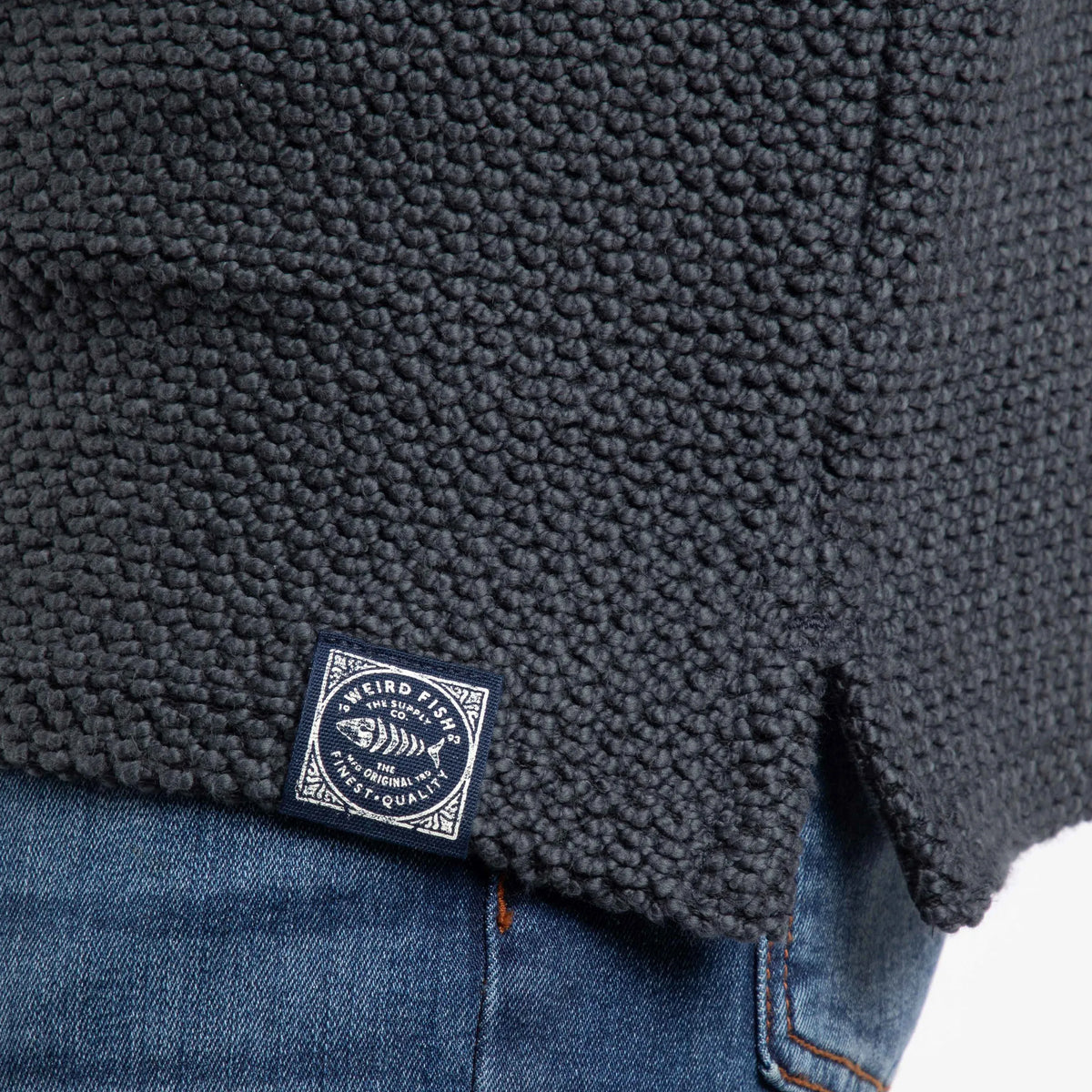 Navy - Lifestyle - Weird Fish Mens Cruiser Macaroni Quarter Zip Pullover