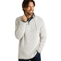 Ecru - Side - Weird Fish Mens Cruiser Macaroni Quarter Zip Pullover