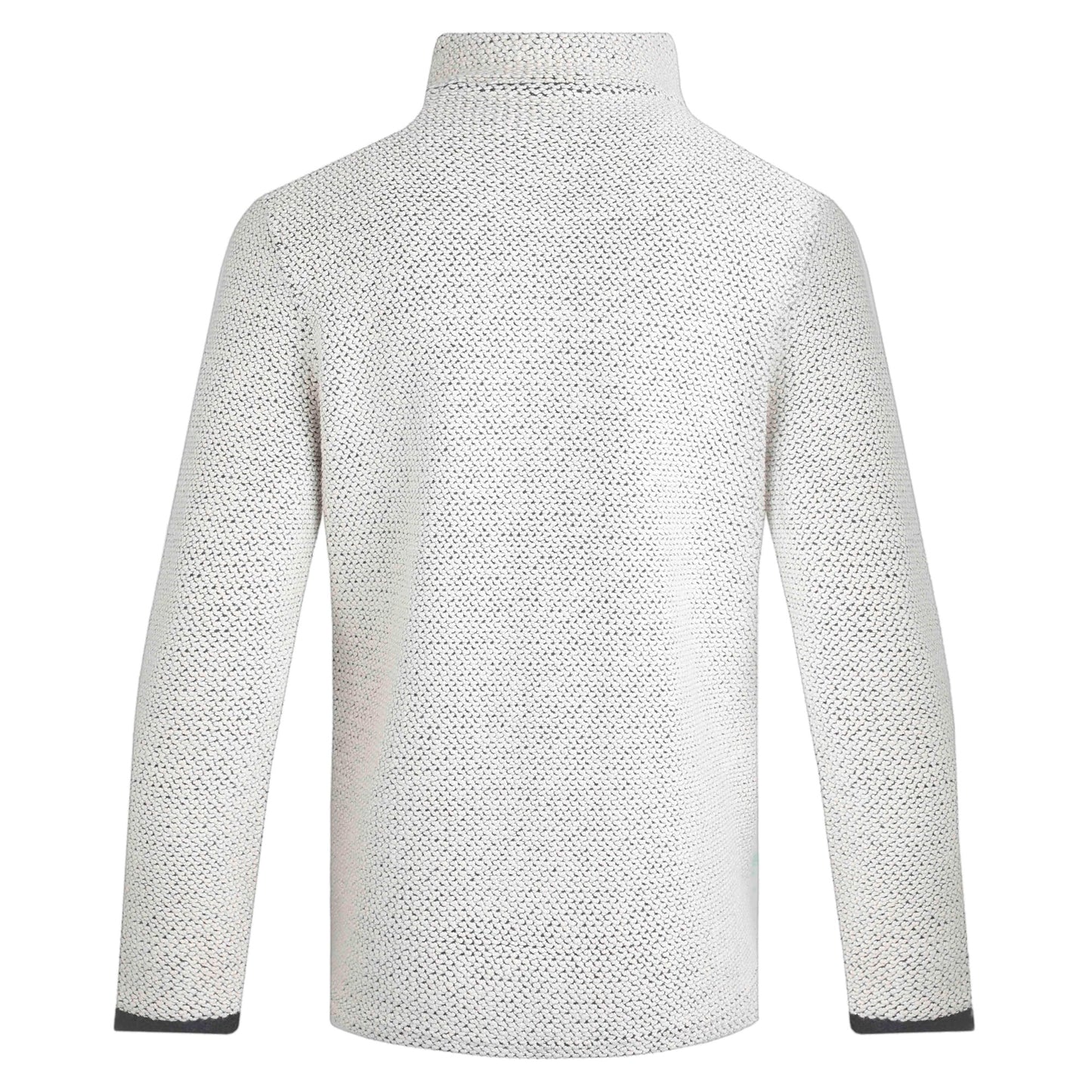 Ecru - Back - Weird Fish Mens Cruiser Macaroni Quarter Zip Pullover