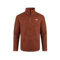 Brick Orange - Front - Weird Fish Mens Errill Textured Eco Friendly Quarter Zip Fleece Top