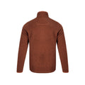 Brick Orange - Back - Weird Fish Mens Errill Textured Eco Friendly Quarter Zip Fleece Top