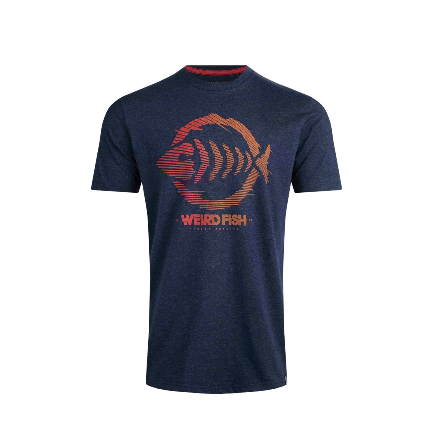 Dark Blue - Front - Weird Fish Mens Velocity Graphic Print Eco Friendly T-Shirt
