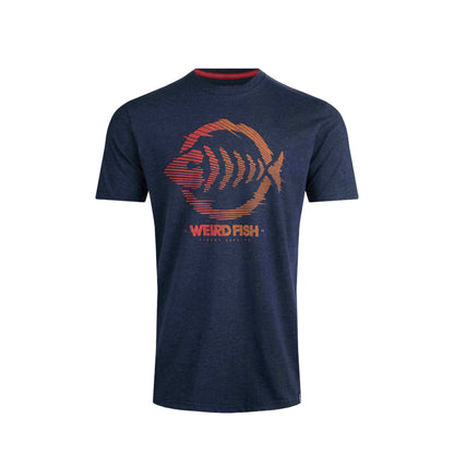 Dark Blue - Front - Weird Fish Mens Velocity Graphic Print Eco Friendly T-Shirt