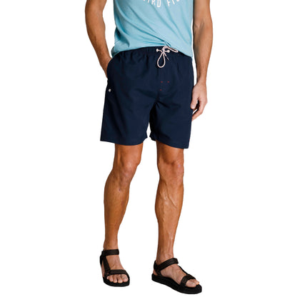 Navy - Side - Weird Fish Mens Banning Recycled Polyester Eco Friendly Swim Shorts