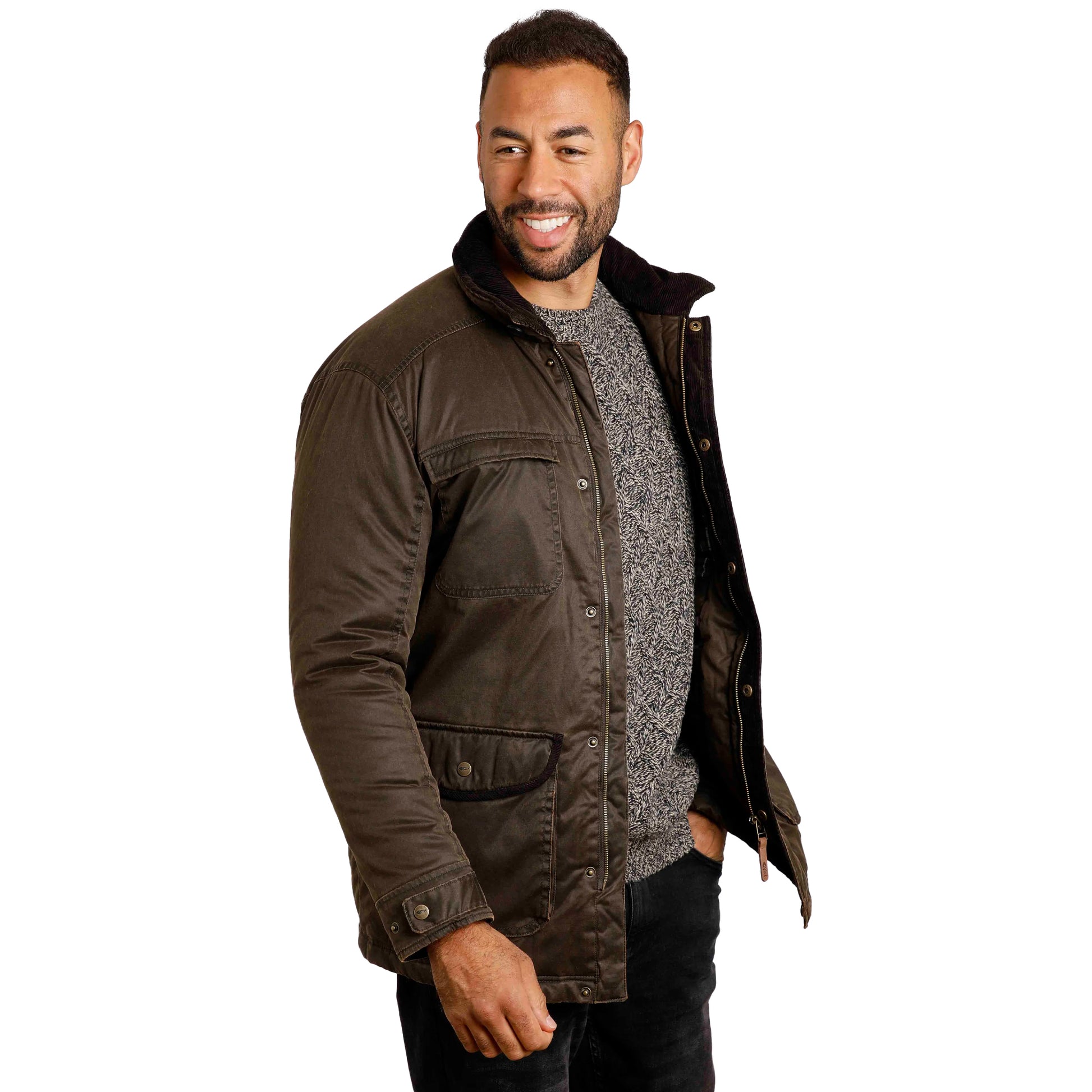 Bark - Side - Weird Fish Mens Thunderchief Reactive Dyed Wadded Jacket