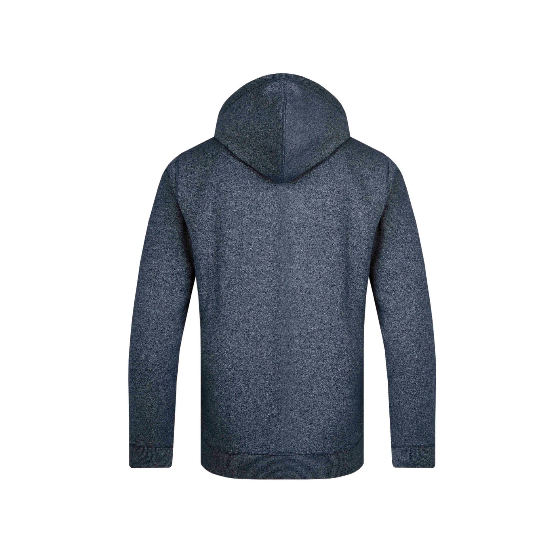 Navy - Back - Weird Fish Mens Perranporth Grindle Embossed Hoodie