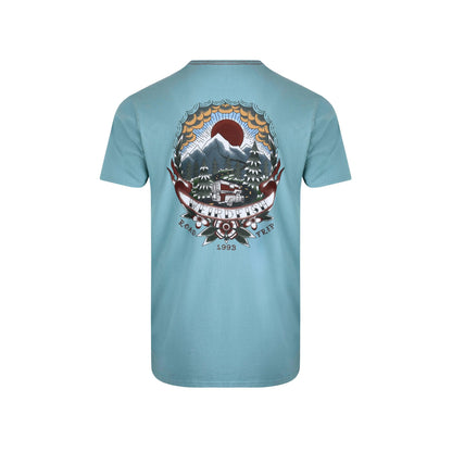 Anthracite - Back - Weird Fish Mens Wanderful Heritage Graphic Print Marble Wash T-Shirt