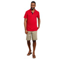 Barberry Red Marl - Pack Shot - Weird Fish Mens Miles Pique Organic Polo Shirt
