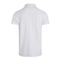 White - Back - Weird Fish Mens Miles Pique Organic Polo Shirt