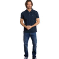 Navy - Pack Shot - Weird Fish Mens Miles Pique Organic Polo Shirt