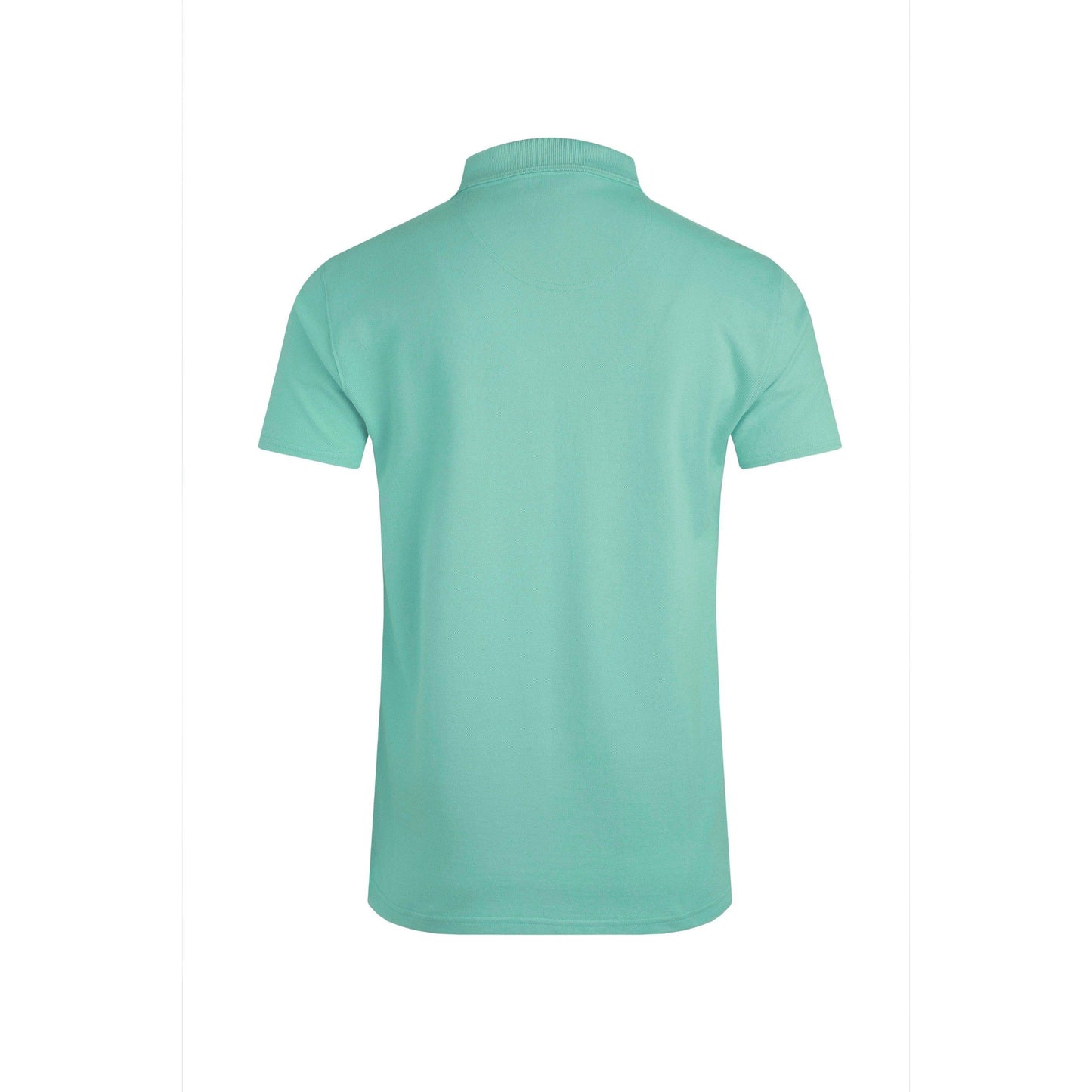 Aqua Marine - Back - Weird Fish Mens Miles Pique Organic Polo Shirt
