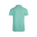 Aqua Marine - Back - Weird Fish Mens Miles Pique Organic Polo Shirt