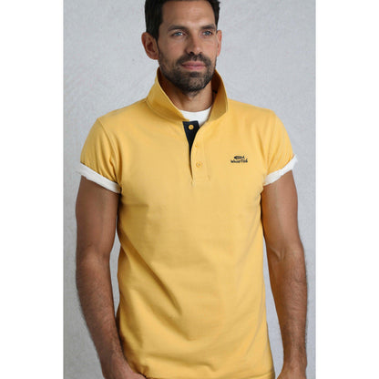 Lemon - Side - Weird Fish Mens Miles Pique Organic Polo Shirt