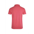Dark Pink - Back - Weird Fish Mens Miles Pique Organic Polo Shirt