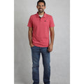Dark Pink - Side - Weird Fish Mens Miles Pique Organic Polo Shirt