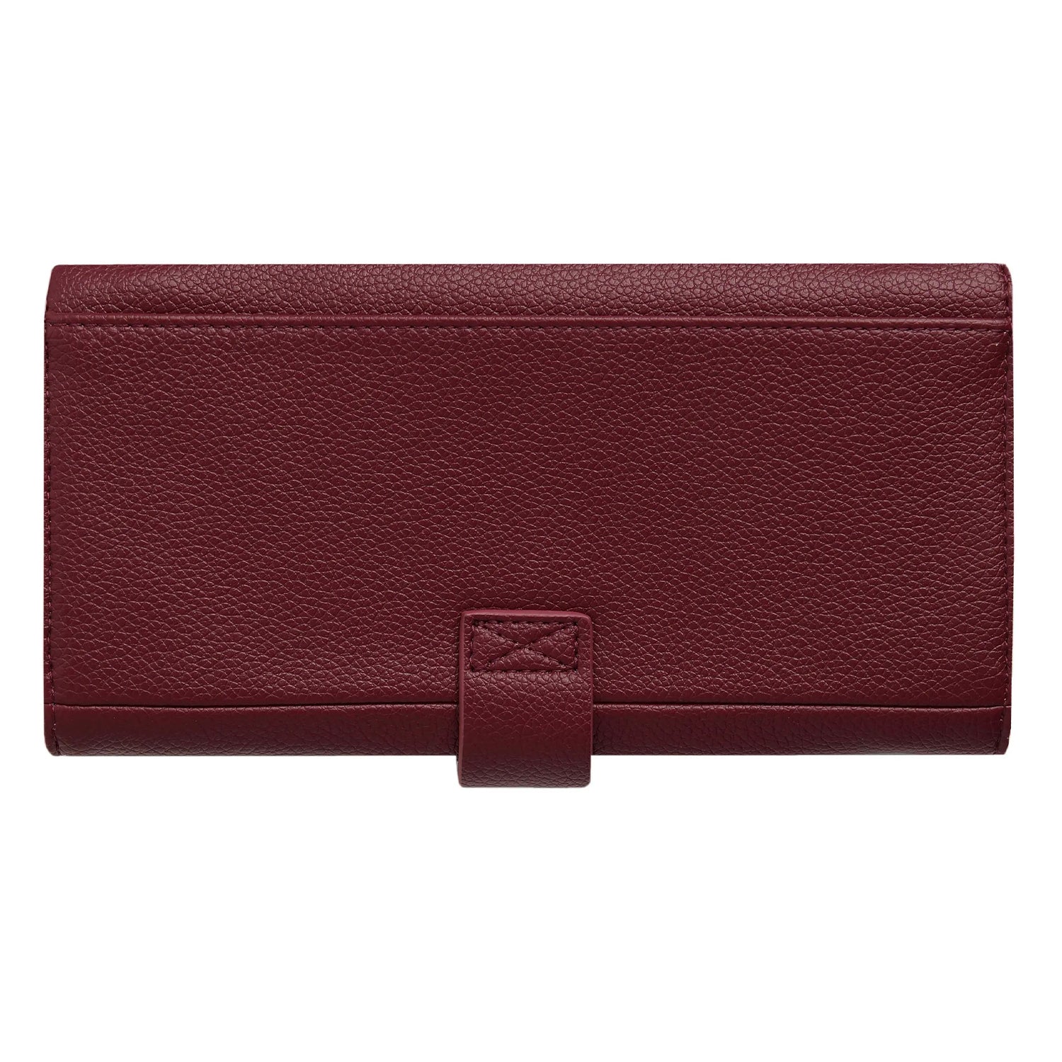 Mulled Wine - Back - Weird Fish Almila Plain Vegan Leather Purse