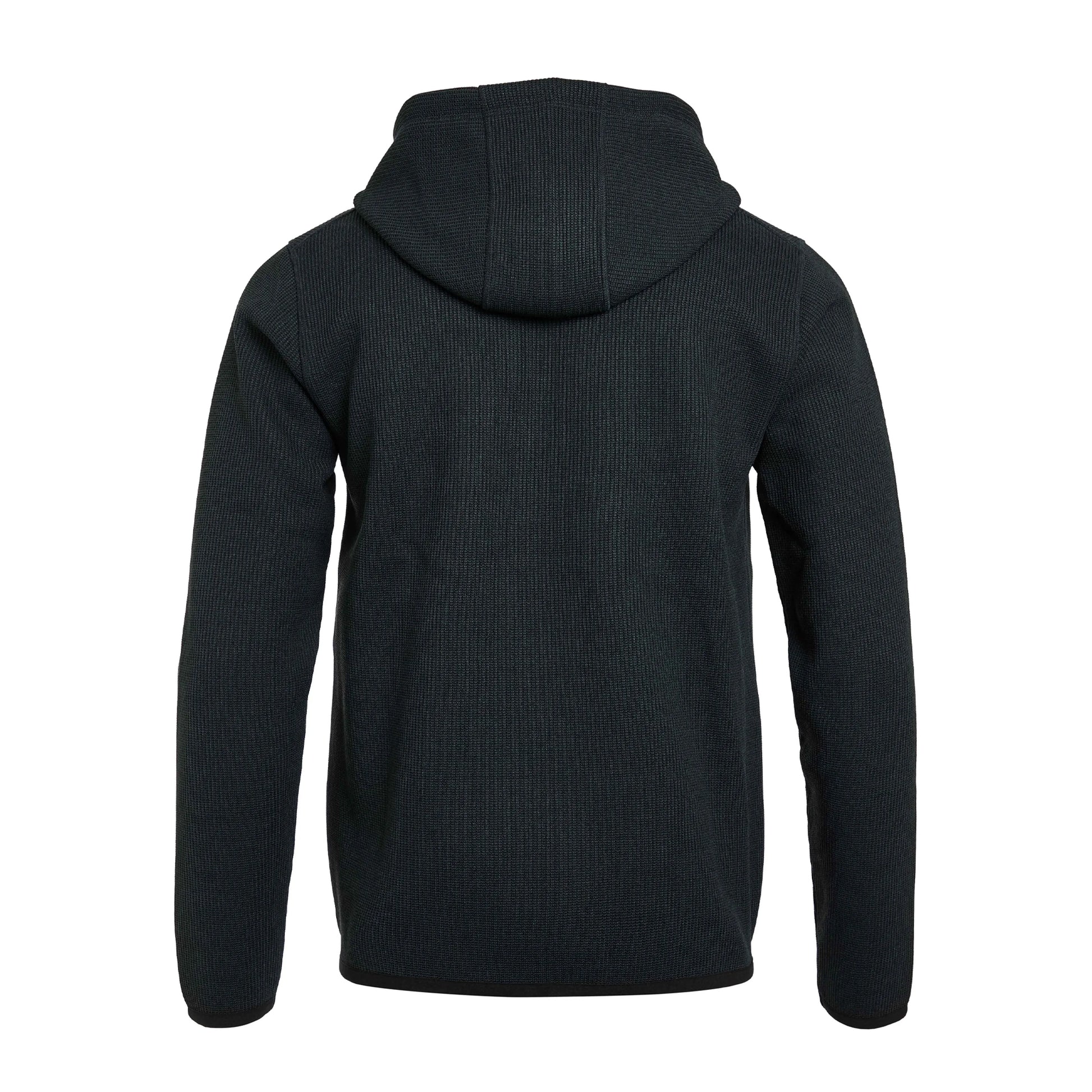 Washed Black - Back - Weird Fish Mens Lockie Bonded Full Zip Hoodie
