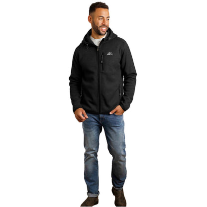 Washed Black - Side - Weird Fish Mens Lockie Bonded Full Zip Hoodie