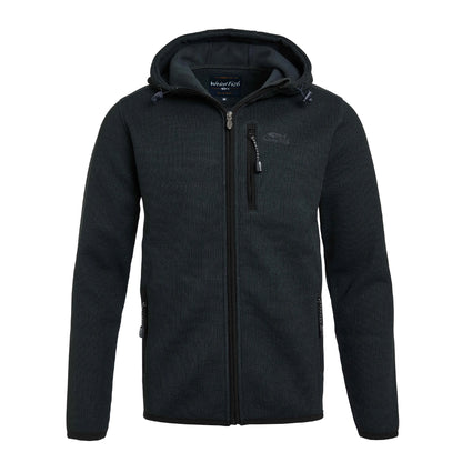 Washed Black - Front - Weird Fish Mens Lockie Bonded Full Zip Hoodie
