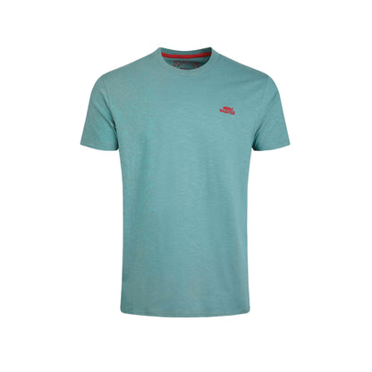 Mineral Blue - Front - Weird Fish Mens Logo Organic Cotton T-Shirt