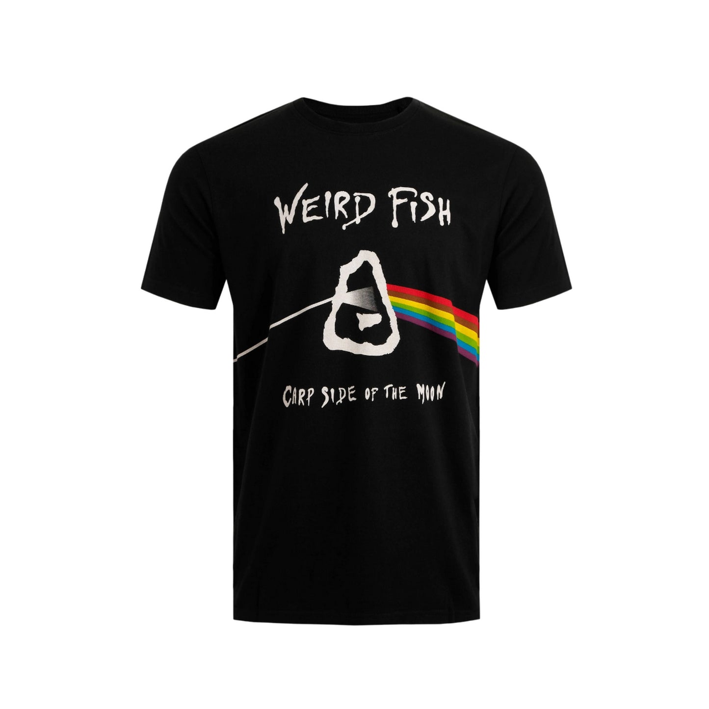Black - Front - Weird Fish Mens Carp Side Of The Moon Pink Floyd T-Shirt