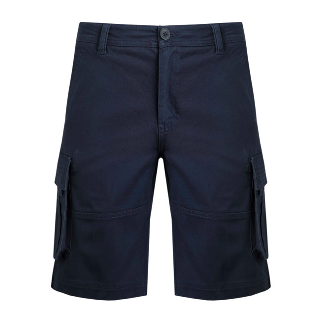 Navy - Front - Weird Fish Mens Rigney Cargo Shorts
