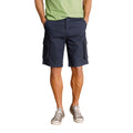 Navy - Side - Weird Fish Mens Rigney Cargo Shorts